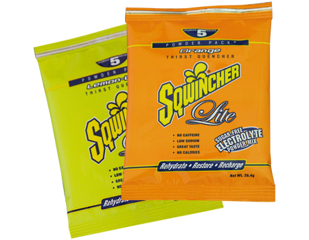 Electrolyte replacement beverages such as Squincher prevent or reduce the severity of heat stress disorders.