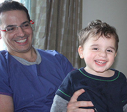 Massimo Damiani, 3, with his dad Stephen...Massimo's genome has been analysed to help better understand leukodystrophy.