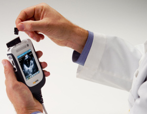 Handheld ultrasound technology is modelled after modern smartphones. (Image: Space Coast Daily)