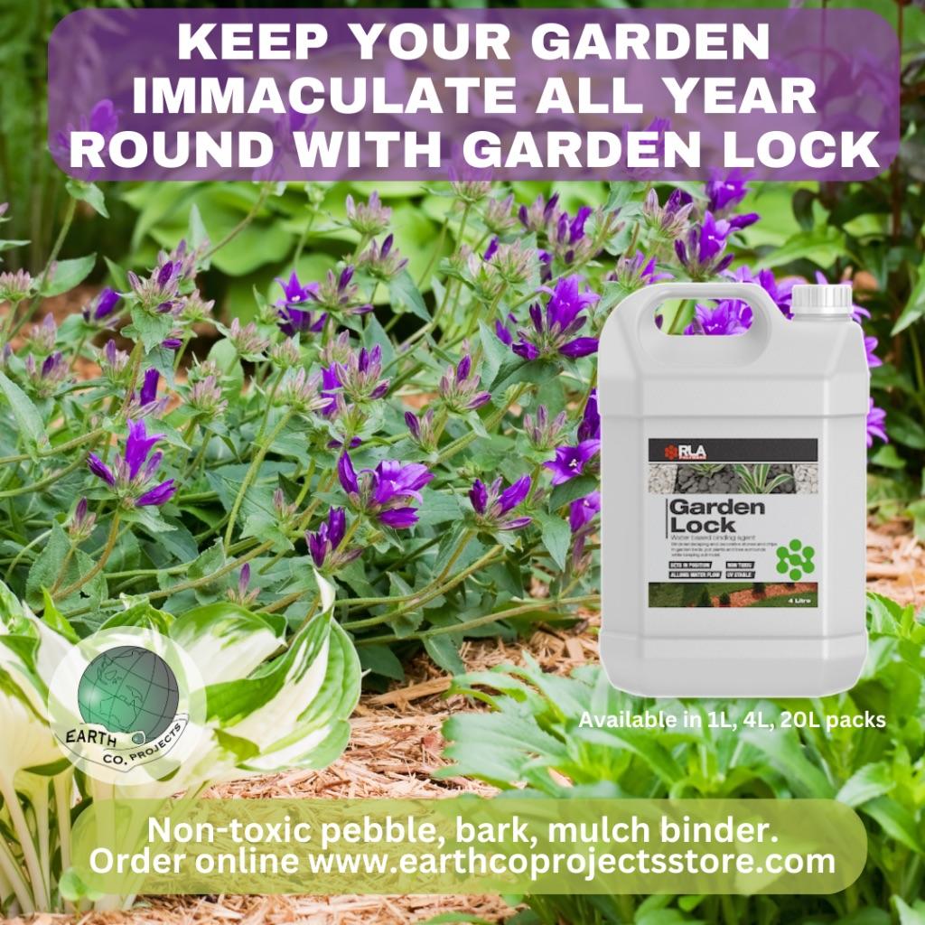 Garden Lock Mulch and pebble glue