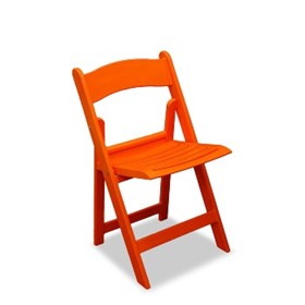 Orange Resin Outdoor Folding Chair | Nufurn Wimbledon