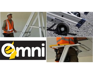 StockMaster Omni is suitable  for construction and general purpose use. It has two large wheels and moves easily in the open or closed position. 