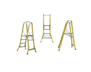 Backsafe Australia - Fibreglass Wide Platform Ladder