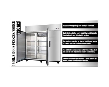 Quipwell - 2-Door Commercial Freezer | 1500L – TSC1A2