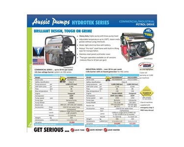 Aussie Pumps - Hot Water Petrol Pressure Cleaner (Commercial & Industrial)