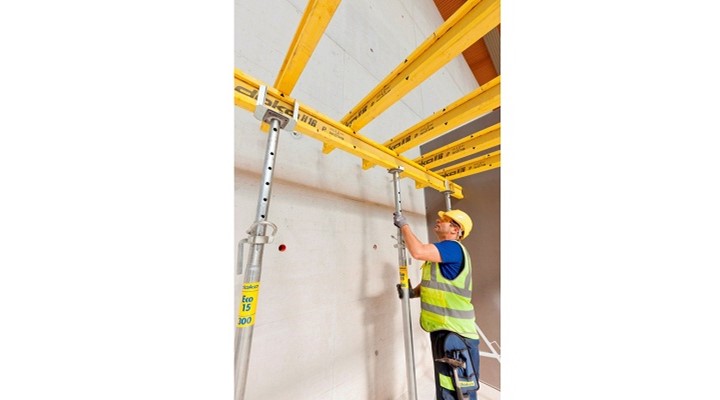 Dokaflex 15 was developed specifically for forming concrete floor-slabs of between 10 and 15 cm in thickness. Its weight- and capacity-optimised components make this flex system easy to handle.