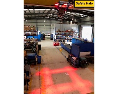 Safety Halo - Overhead Crane and Heavy Machinery Warning Boundary LED Light System
