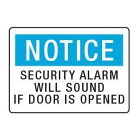 Notice - Security Alarm Sign | STS 010