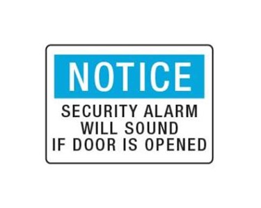 Notice - Security Alarm Sign | STS 010