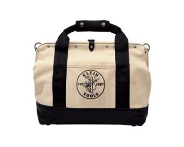 Pocketed Canvas Tool Bag with Leather Bottom | 18'' 