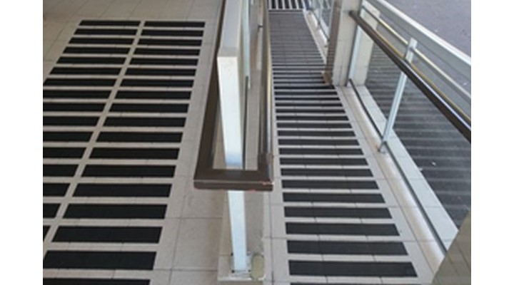 BC Land Title office Safe Grip Ultimate anti slip strips installed onto rejuvenated tiled ramps