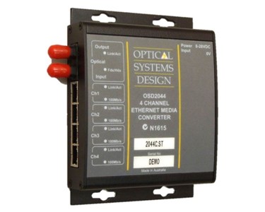 OSD - 2044 - 4 Port Fiber to Copper Industrial Fast Ethernet Media Converter