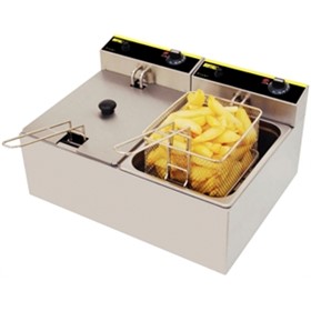 Double Pan Electric Benchtop Fryer | DL891