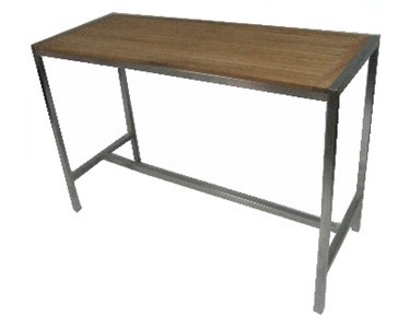 Titan - Stainless Steel & Teak Dry Bar Table