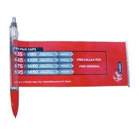 Clear Barrel Pen with Retractable Banner | JIG699Exp
