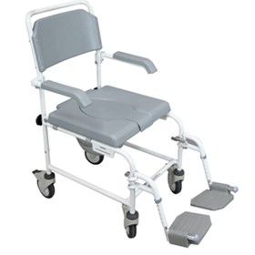 Bewl Attendant Propelled Mobile Shower Commode Chair | VB502 