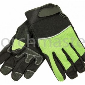 Black/Green Handling Gloves with Reinforced Palm | TH1008