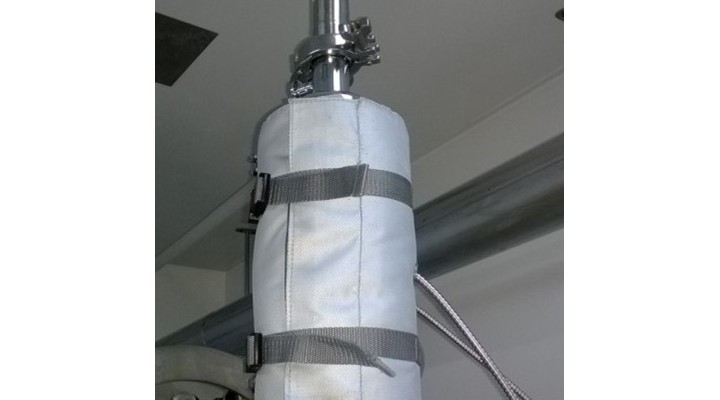 Filter Housing Heater Jacket installed to eliminate condensation