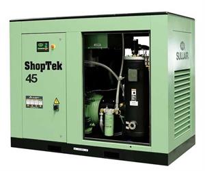 Sullair's latest line-up of stationary air power ShopTek compressors.