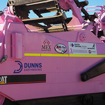 MEX Supports Pink Scraper for Breast Cancer