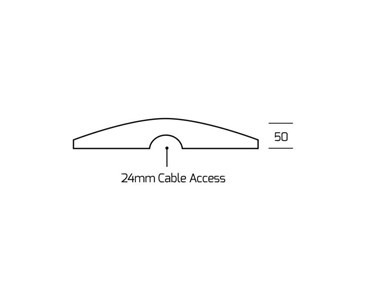 Heavy Vehicle Recycled Rubber Speed Hump - 50mm