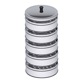 5 Tier Stainless Steel Steamers With Lid 28cm