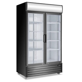 Top Mounted Double Glass Door Refrigerator