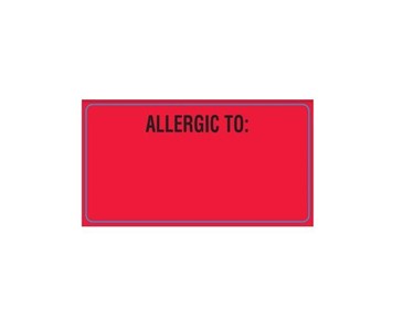 Medi-Print - Allergy Labels | Allergic to:
