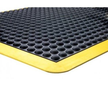 SafetyGear - Small Anti Fatigue Dome Mat | Yellow Border 60cm x 90cm