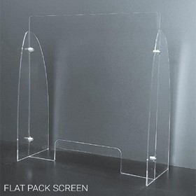 Acrylic Sneeze Guard Screen | Flat Pack Model
