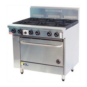 6 Burner Gas Ranges With Fan Forced Convection Ovens | PF-6-28FF