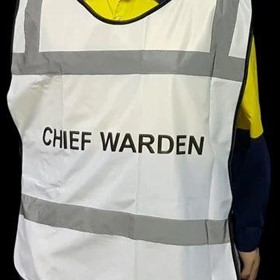 Warden Vest - White Chief Warden