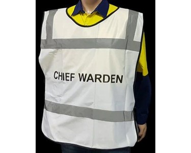 Proactive Group Australia - Warden Vest - White Chief Warden