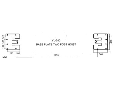 HiLift - 2 Post Hoist | YL-240 4.5Ton Base Plate Car Hoist