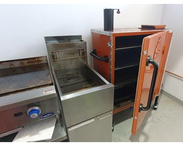JAGRD - BBQ Cabinet Smoker - “Baby” Charcoal Gravity Fed Barbecue Cabinet