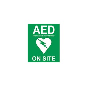 ‘On Site’ AED Window Sticker Small