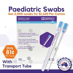 Paediatric Swabs with Transfer Tubes