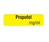 Medi-Print - Drug Identification Label - Yellow | Propofol mg/ml