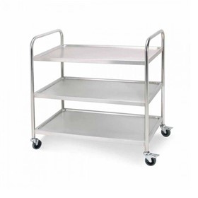 3 Tier Stainless Steel Trolley Cart Large 860 W X 540 D X 940 H 
