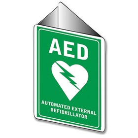 Angled AED Wall Sign