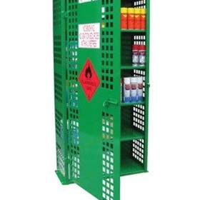 Paint Spray Can Aerosol Storage Cage 216 Can Capacity Tall Green