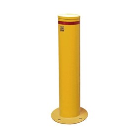 220mm Steel Bollards - Yellow (Base Plate)