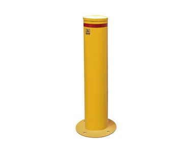 220mm Steel Bollards - Yellow (Base Plate)