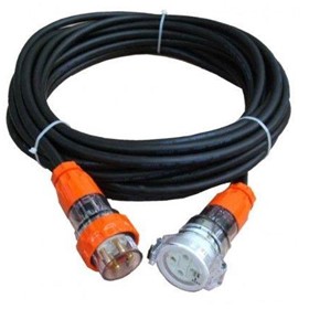 4 Pin 20 Amp "Construction" 3 Phase Extension Leads - Electrical Cable