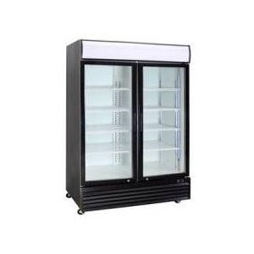Black Or White 2 Glass Door Refrigerator | CCE1130 Black