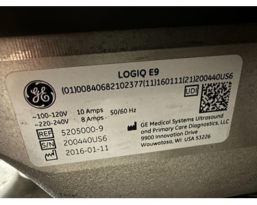 GE - Logiq E9 Ultrasound EX4162