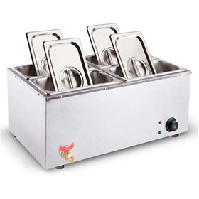 Stainless Steel Electric Bain-Marie Food Warmer 4*4.5L