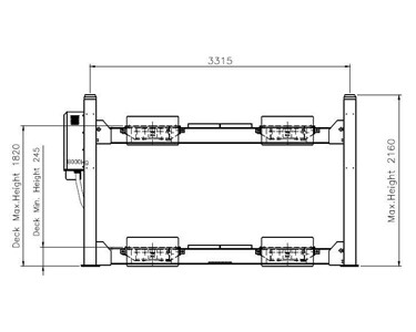 Powerrex - 4 Post Lift 8 Ton with 2 Jacking Bridges | SL8000 