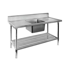 Stainless Steel Sink Bench 1200 W x 700 D with Single Centre Bowl
