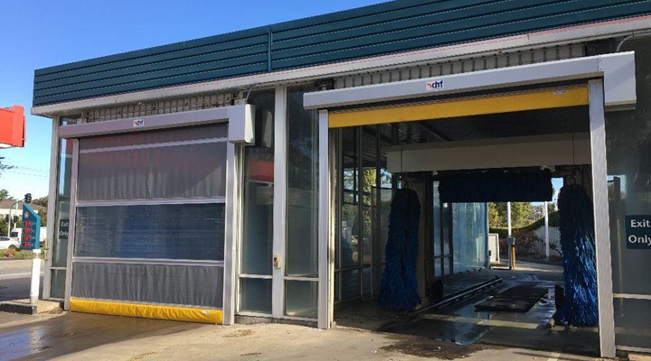 Rapid roll doors by DMF at carwash in Sydney